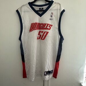 Reebok Charlotte Bobcats Emeka Okafor 50 NBA Jersey Mens Large White - READ
